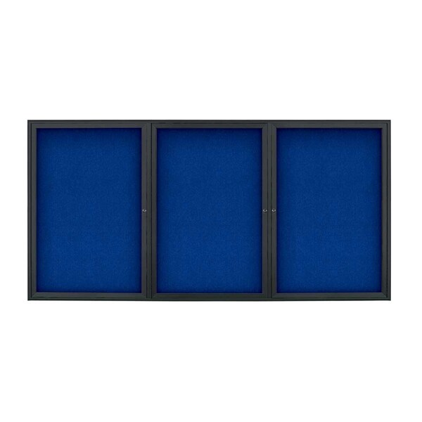 Sliding Door Indoor Enclosed Corkboard, 9
